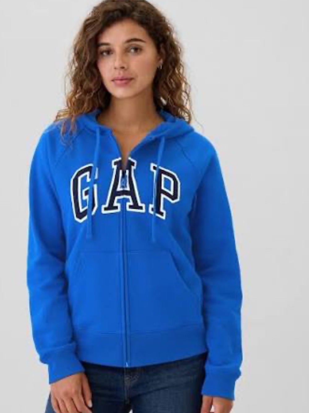 GAP Blue Logo Zip Up Hoodie